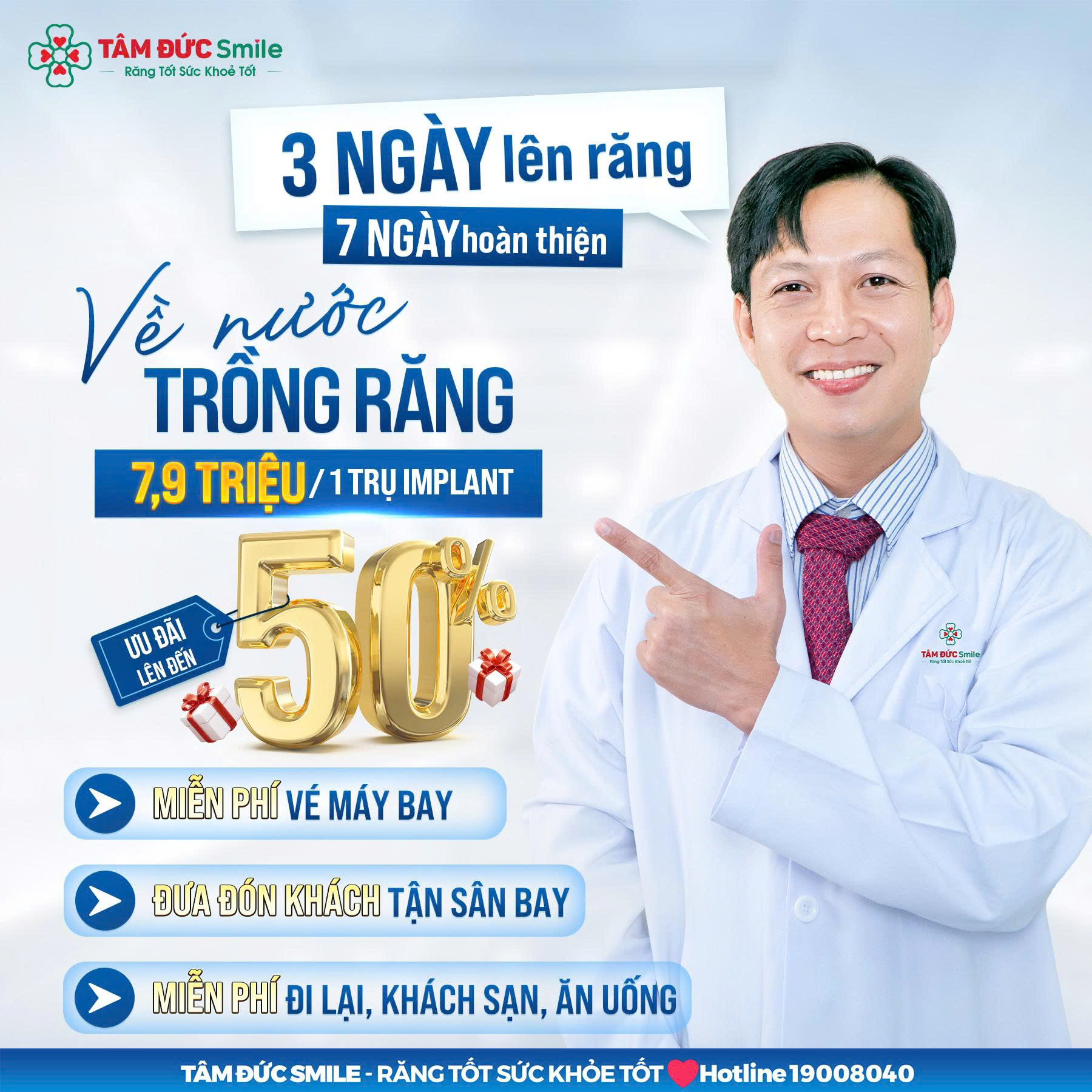 VIỆT KIỀU LÀM RĂNG TẠI TÂM ĐỨC SMILE – HỖ TRỢ VÉ MÁY BAY, ĐÓN TẠI SÂN BAY, HỖ TRỢ CHỖ Ở