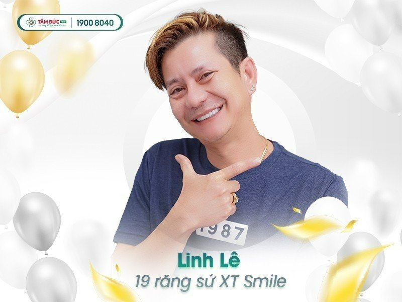 anh Linh sau khi bọc răng sứ tại nha khoa Tâm Đức Smile