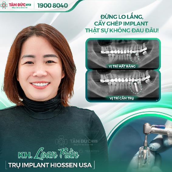 khách hàng trồng răng tại nha khoa Tâm Đức Smile