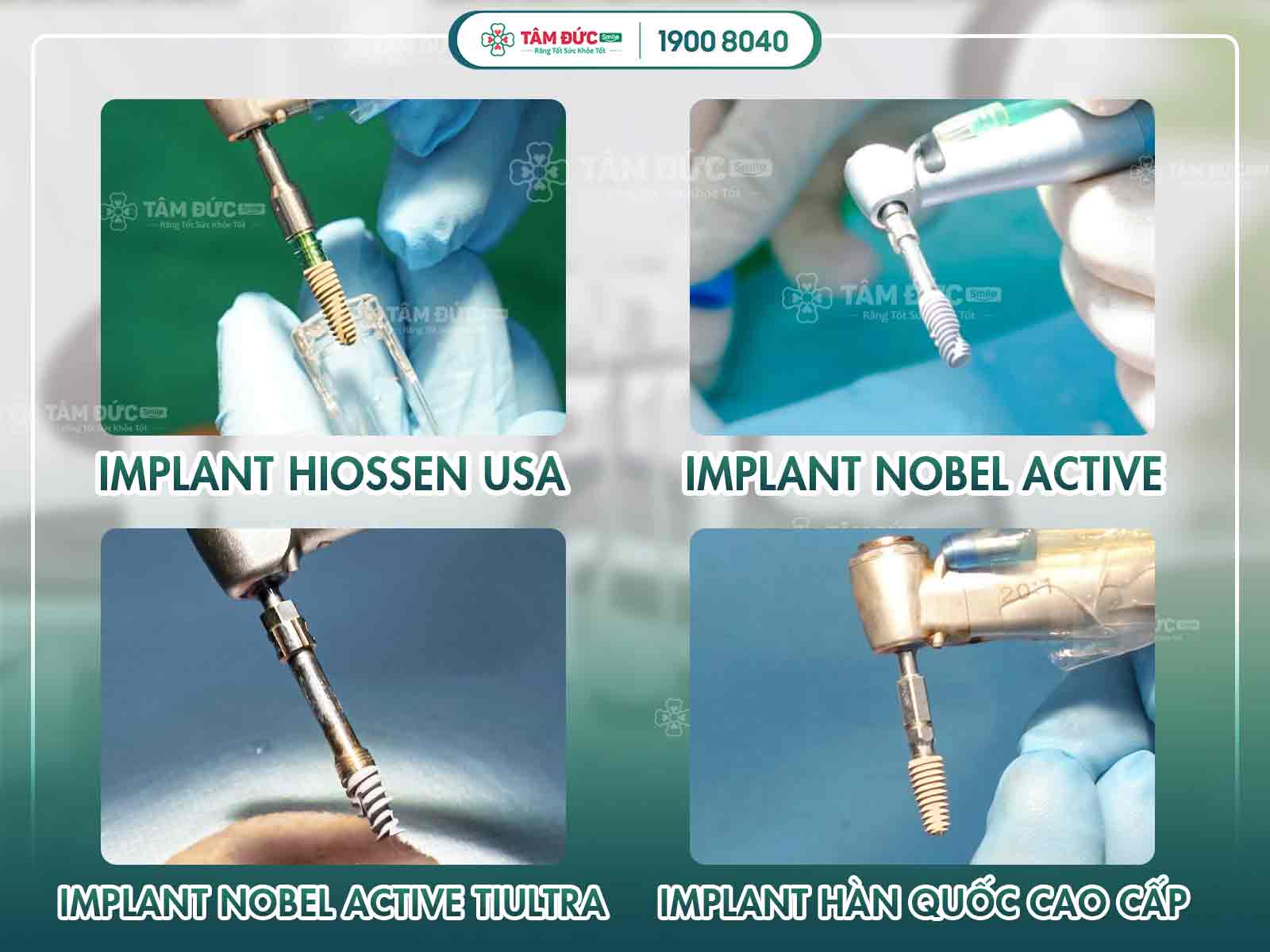 Hình ảnh thực tế những trụ Implant tại Tâm Đức Smile