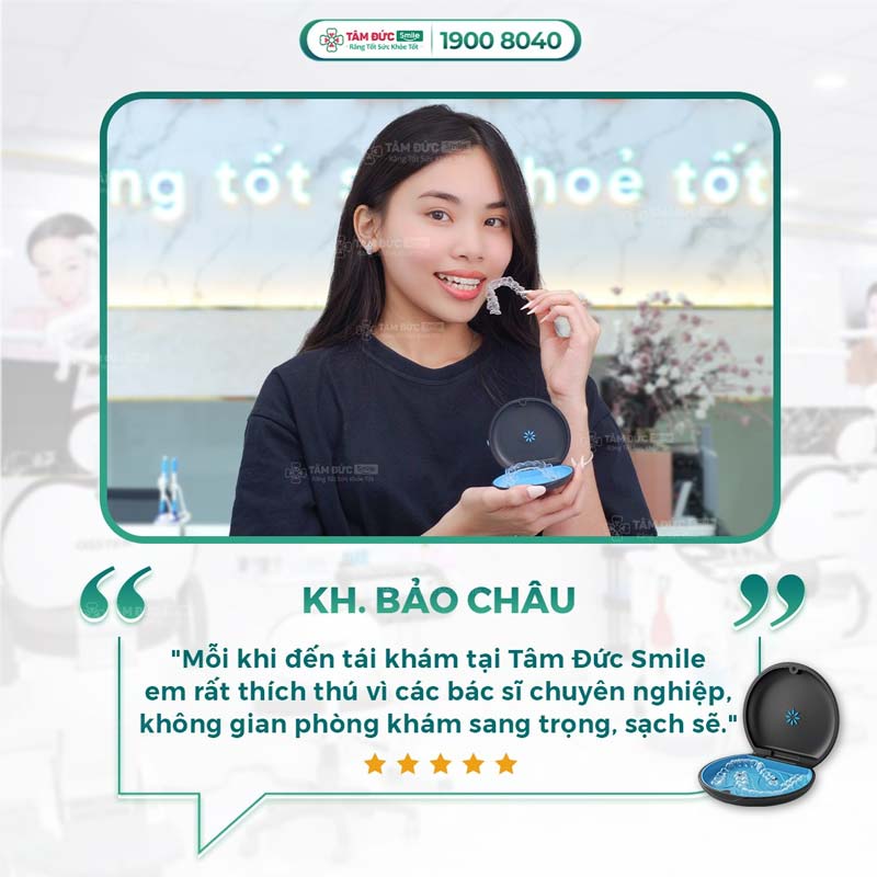 khách hàng niềng răng invisalign tại nha khoa Tâm Đức Smile