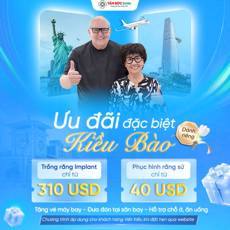 Cơ Hội Làm Răng Tiết Kiệm Đến 46% Chi Phí – Tặng Vé Máy Bay, Hỗ Trợ Chỗ Ở, Ăn Uống