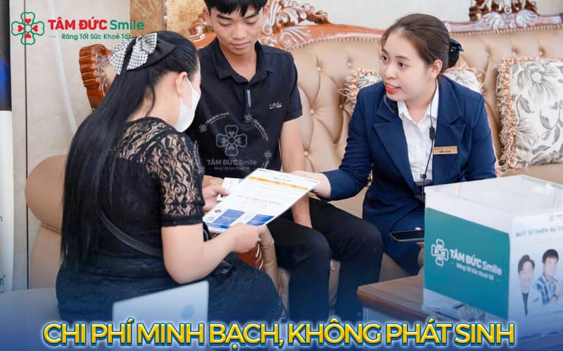 Chi phí niềng răng mặt trong tại Nha khoa Tâm Đức Smile được niêm yết rõ ràng