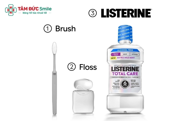 Listerine là sản phẩm hỗ trợ chăm sóc tốt, nhưng không thay thế được các phương pháp điều trị nha khoa chuyên sâu.