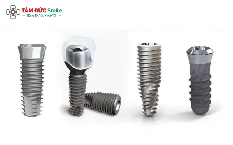Các loại trụ Implant phổ biến hiện nay đến từ Hàn Quốc, Mỹ, Thụy Sĩ... mỗi dòng đều có những ưu điểm riêng phù hợp với từng tình trạng xương hàm.