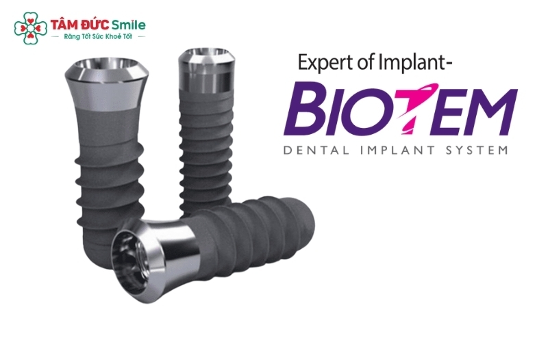 Biotem dòng trụ Implant tầm trung cân bằng giữa chi phí và chất lượng.