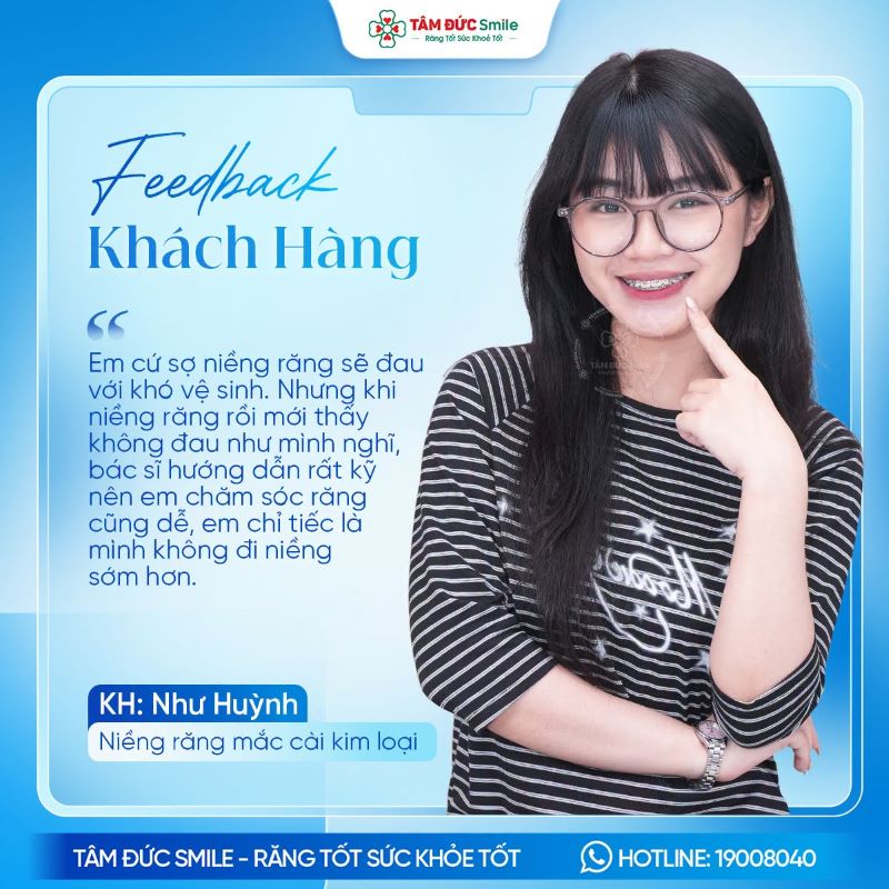 Khách hàng tự tin hơn với nụ cười sau niềng răng