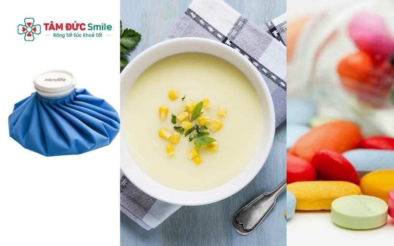 Chườm đá, thực phẩm mềm và dùng thuốc theo chỉ định giải pháp đơn giản và hiệu quả giúp làm dịu cảm giác đau buốt và giảm sưng tấy tạm thời tại nhà.