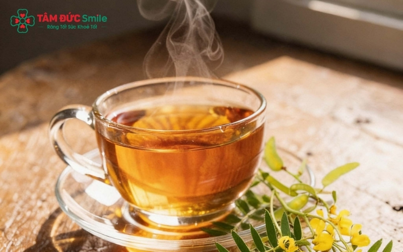 Hợp chất Tannin có trong trà là tác nhân chính tạo ra các màng bám màu sẫm, dễ dàng bám chặt vào lớp men răng và gây ố vàng theo thời gian